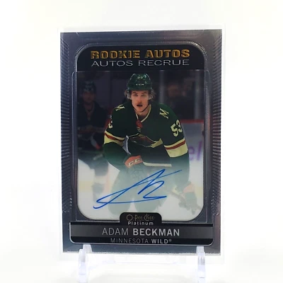 2021-22 OPC Platinum Rookie Auto Adam Beckman - Minnesota Wild - Image 1 of 4