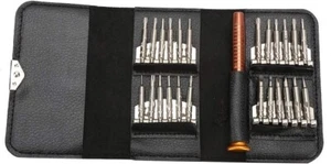 Juego de billetera destornillador 25 en 1 herramientas de reparación estuche de cuero multifuncional - Imagen 1 de 8
