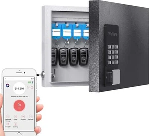 16 Key Lock Box Wall Mount, Smart Key Cabinet, use One-Time Password, Fixed Code - Picture 1 of 8