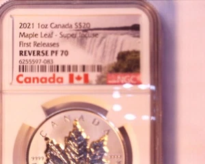 2021 $20 Canada Silver Maple Leaf Super Incuse - NGC Rev PF70 First Releases - Picture 1 of 3