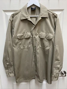 Dickies Icons Long Sleeve Khaki Work Shirt size M - Picture 1 of 5