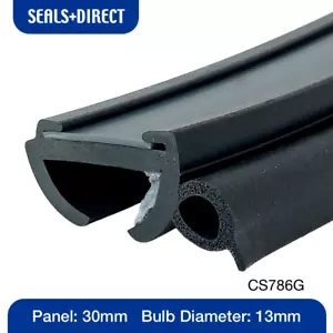 Caravan Motorhome Window Rubber Seal & Grey Insert (CS786G). Fits 28-30mm Panel - Picture 1 of 3