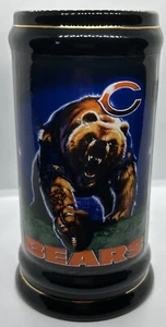 NFL Chicago Bears 16 Oz. Schwarzer Bierkrug Miller Lite Henkel Brax Handarbeit - Bild 1 von 3
