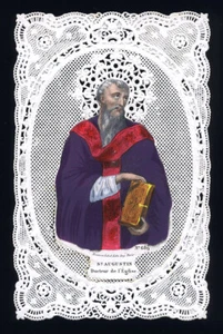 santino merlettato-holy card-canivet S.AGOSTINO bouasse lebel - Picture 1 of 1