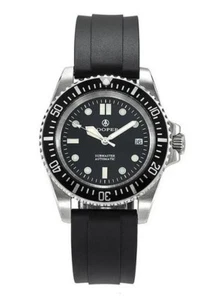Cooper Submaster Automatic Brand New £150 Dive Divers Watch - black rubber - Picture 1 of 2