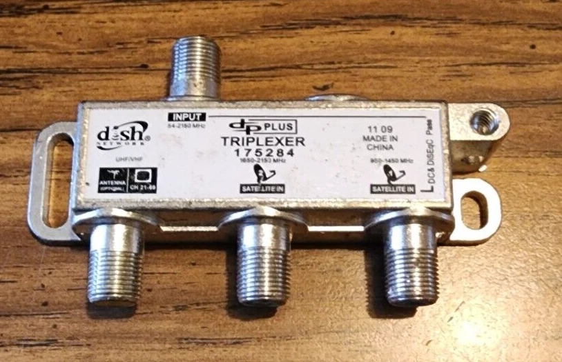 ORIGINAL DISH NETWORK DP Plus VIP 2-Tuner Triplexer 175284 w UHF/VHF Square /Tab - Image 1 of 1