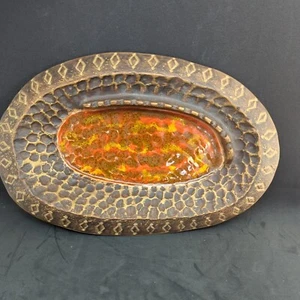 Vintage Mid Century Modern 70's Ceramic Glazed Retro Ashtray MCM Cal Orig 483 - Picture 1 of 11