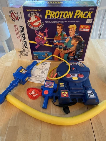 Real Ghostbusters Proton Pack Original Box Kenner  Vtg Cover