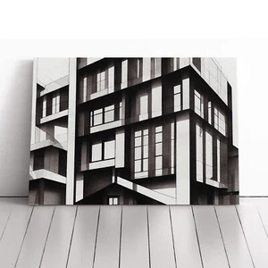 Desirable Modern Architecture Canvas Wall Art Print Framed Picture Home Decor - Foto 1 di 5