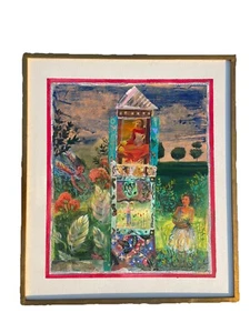 Nancy Scheinman Signed Painting On Canvas Naive Folk Art - Picture 1 of 10