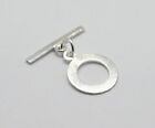 2 Pieces Silver Toggles Clasp Hook Brushed Toggles 17mm Round Jewelry Supplies  