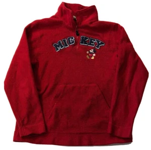 Disney Brand Fleece 1/4 Zip Pullover Size Youth XL Red - Picture 1 of 9