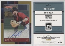 2022 Donruss Optic Retro 1988 Signatures Gold Prizm /10 Seth Beer Rookie Auto RC