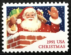 1991 Scott #2579 - (29¢) - SANTA AND CHIMNEY - Single Stamp - Mint NH - Picture 1 of 1