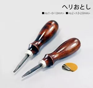Seiwa Deluxe Leathercraft Edge Bevelers No.1,No.2 Leather Edger beveler DIY tool - Foto 1 di 9