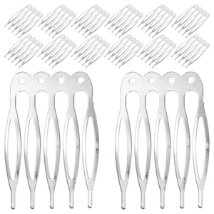 50pcs Party Metal Bridal Hair Comb Bride Hair Comb Clips - Picture 1 of 12