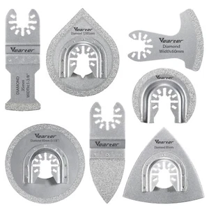 7Pcs Oscillating Blade Universal Multi Tool Saw Blade for Grit Grout Removal - Picture 1 of 15