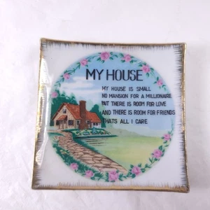 Vintage My House Is Small No Mansion Wall Hanging Decor Small Japan Cute - Picture 1 of 3