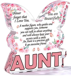 Unique Aunt Gifts for Christmas, Birthday, or Mother's Day - Butterfly Decor - Picture 1 of 7