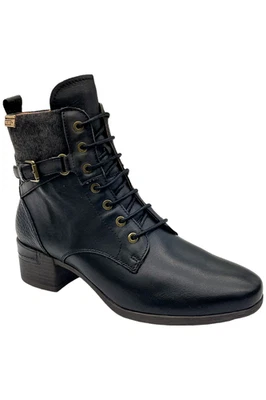 Pikolinos Women's Leather Lace-Up Boots Marlina Black - Image 1 of 3