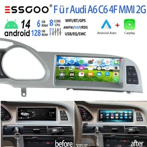 Für Audi A6 C6 4F MMI 2G 2005-2009 8.8"+ 6+128G Android 14 Autoradio Carplay GPS - Bild 1 von 19