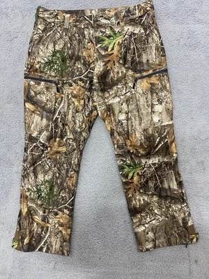 Realtree Pants Mens X Large Scent Factor Camo Hunting Fleece Lined Zip Pockets - Image 1 of 4