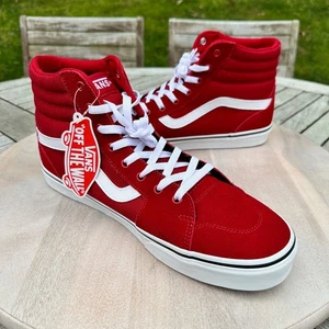 Vans Filmore Hi Top Herren Größe 11,5 Turnschuhe Rot Chili Pepper Skateboard Schuh Neu - Bild 1 von 14