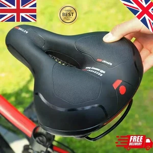 WIDE BIG BUM BIKE BICYCLE GEL CRUISER EXTRA COMFORT SPORTY SOFT PAD SADDLE SEAT - Picture 1 of 9