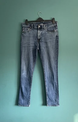 Abercrombie & Fitch Men's Athletic Skinny Blue Jeans 36w 32l(45) - Image 1 of 4