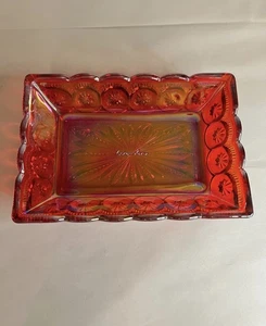 Mond und Stern Glas Rubin Karneval rechteckig Relish - Bild 1 von 4