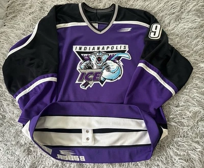 Винтажная мужская хоккейная футболка Indianapolis Ice Kip Miller No16 подлинная Bauer 52 - Изображение 1 из 4