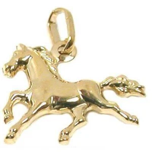 14K Gold Horse Pendant Charm Necklace Bracelet Jewelry - Picture 1 of 1