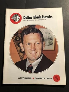1973 DALLAS BLACK HAWKS vs OMAHA Knights Program BOBBY KROMM UnScored CHL - Picture 1 of 10