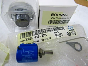 ✌️NEW BOURNS 3500S-E15-103L POTENTIOMETER WITH H-46-6A-1 KNOB KIT - Picture 1 of 5