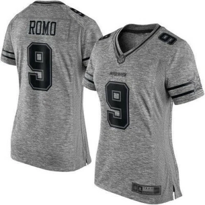 Camiseta deportiva para mujer Nike Tony Romo Dallas Cowboys Limited - gris rejilla, grande Foto 1 de 4