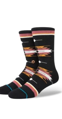 Calcetines informales Stance Crew encubiertos Crew negros Infiknit garantía de por vida para hombre L Foto 1 de 4