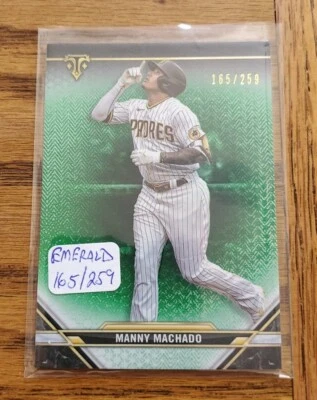 Manny Machado 2021 Topps Triple Threads Green Parallel SP 165/259 #9 Padres - Image 1 of 2