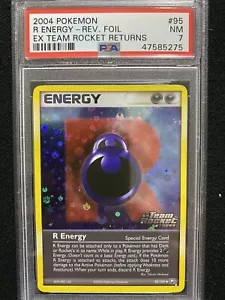 2004 Pokemon EX Team Rocket Returns R Energy Reverse Foil 95/109 PSA 7 NM - Picture 1 of 2