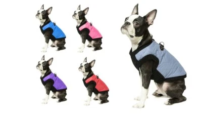 Gooby Fashion Vest Dog Puppy Small Breed M L XL Quilted Sweater Jacket & D-Ring - Image 1 of 4