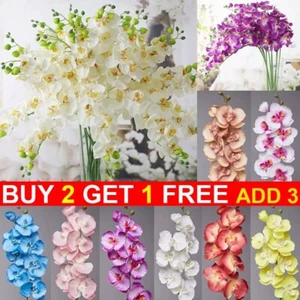 Artificial Silk Butterfly Orchid Plant Flower Wedding Garden Party Home Decor - Picture 1 of 25