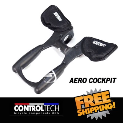 Controltech Triathlon Aero Cockpit 31.8mm Alloy Bicycle Arm Rest TT Handlebar - Image 1 of 4