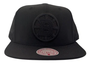 Mitchell & Ness NHL Boston Bruins Evergreen Black Pearl Snapback Hat, Cap, New - Picture 1 of 11