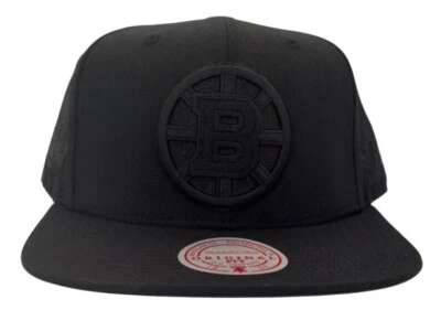 Mitchell & Ness NHL Boston Bruins Evergreen Negro Perla Snapback Sombrero, Gorra, Nuevo Foto 1 de 4
