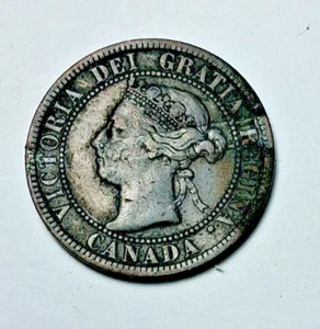 1893 Canada One Cent Large Penny Coin - Picture 1 of 2