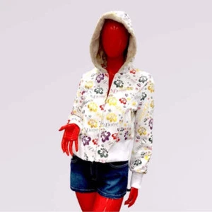Women's Dereon By Beyoncé White | Multicolor All Over Jacket NWT - Picture 1 of 8