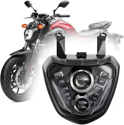 LED Headlight for Yamaha MT07 FZ07 FZ-07 MT-07 2014 2015-2017 High&Low Beam DRL - Image 1 of 4