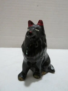 VINTAGE COLLIE/SHEPHERD DOG FIGURINE 3" BROWN KN2-32 - Picture 1 of 5