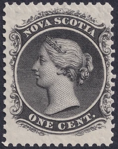 Nova Scotia 1860 QV 1c. Cracked Plate Blind Double Perf Error Part OG SEE DESCR. - Picture 1 of 2