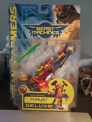 Thrust Evil Vehicon Beast Machines Transformers Hasbro Deluxe Sealed Motorcycle - Image 1 of 4
