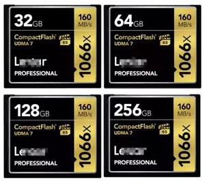 New 32/64/128/256GB 1066X Compact Flash CF Memory Card UDMA7 Lexar For Camera - Picture 1 of 11